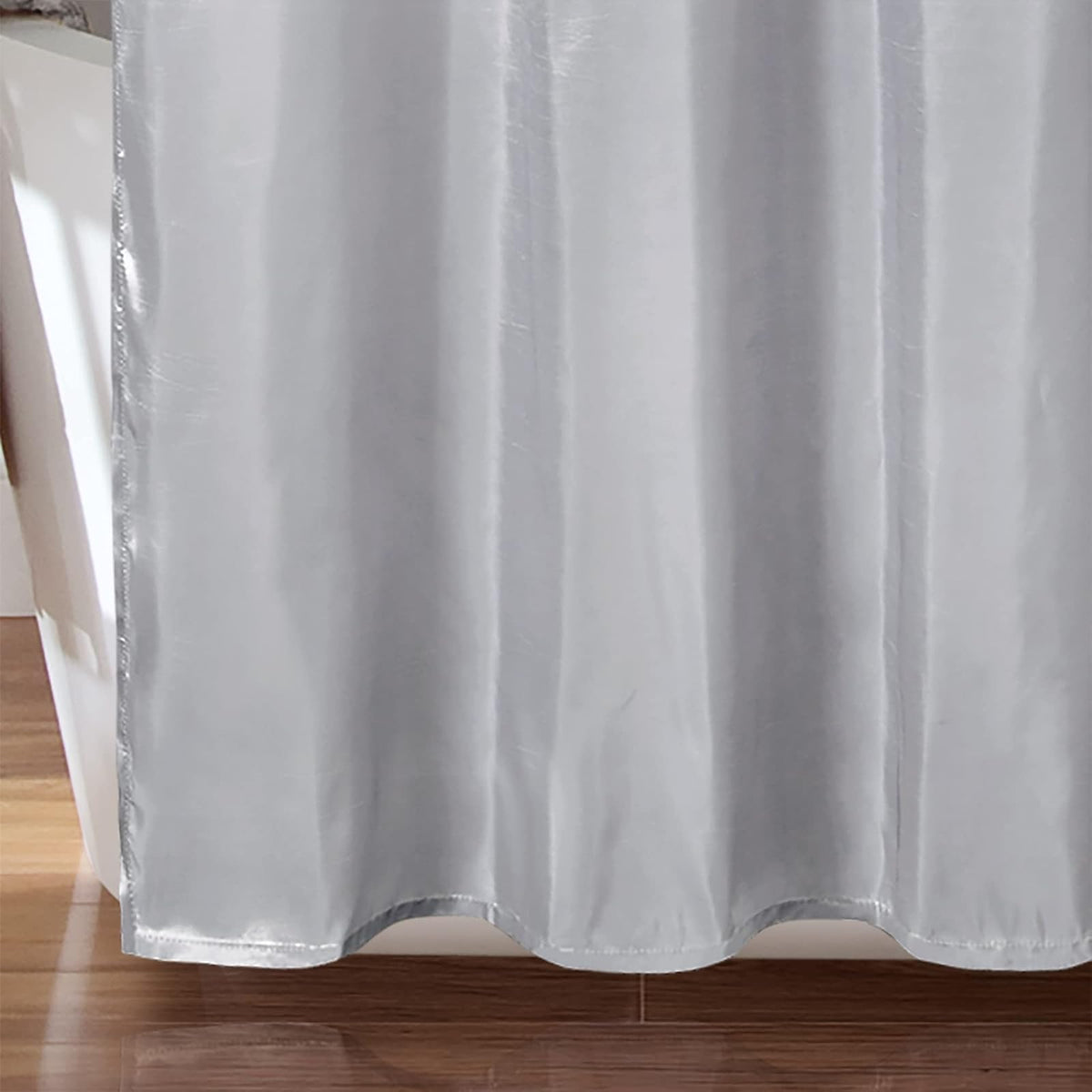 Lush Decor Maria Cortina de Ducha, 72 x 72 Pulgadas, Gris y Plateado