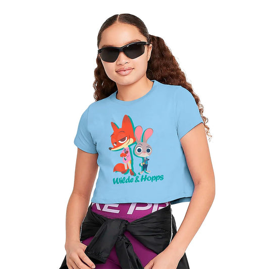 Zootopia Hopps y Wilde Playera Casual para Niñas Fit Regular 6