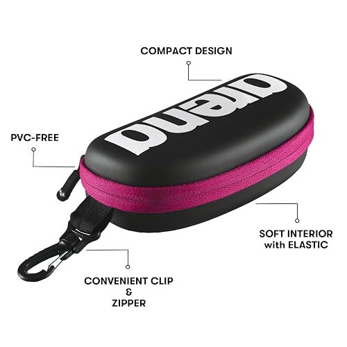 Arena Goggles Natación Goggle Case única, Negro/Azul