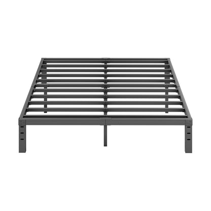 ZIYOO Marco de Cama de Plataforma de Acero Resistente, Antideslizante, sin Somier, Negro - Doble - 12 pulgadas