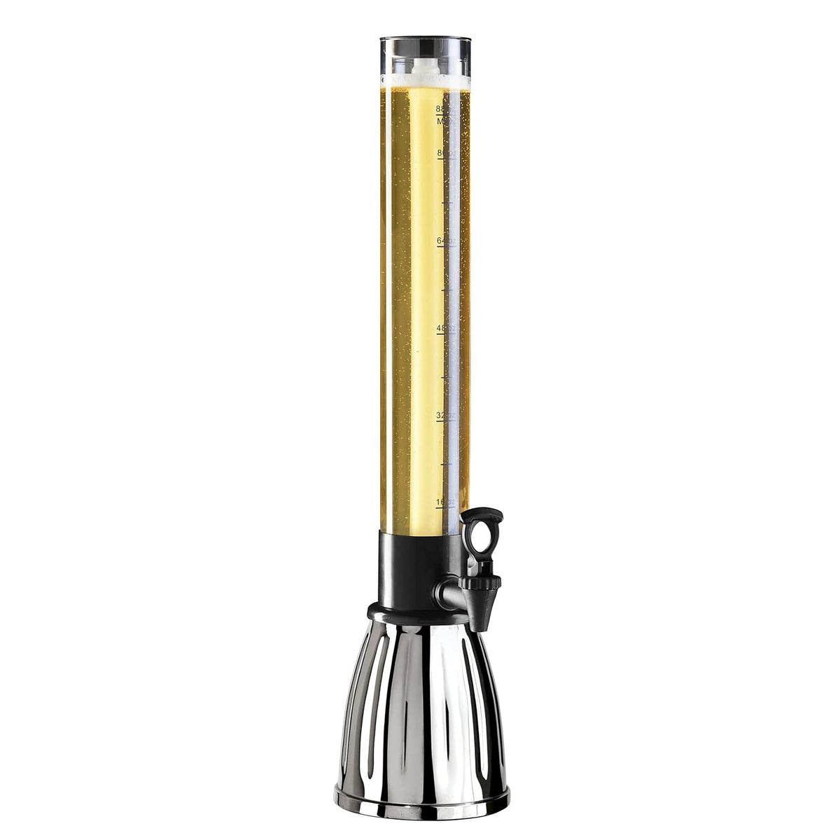 Oggi Dispensador de torre de cerveza con espiga EZ-Pour de 2.75 cuartos de galón, negro