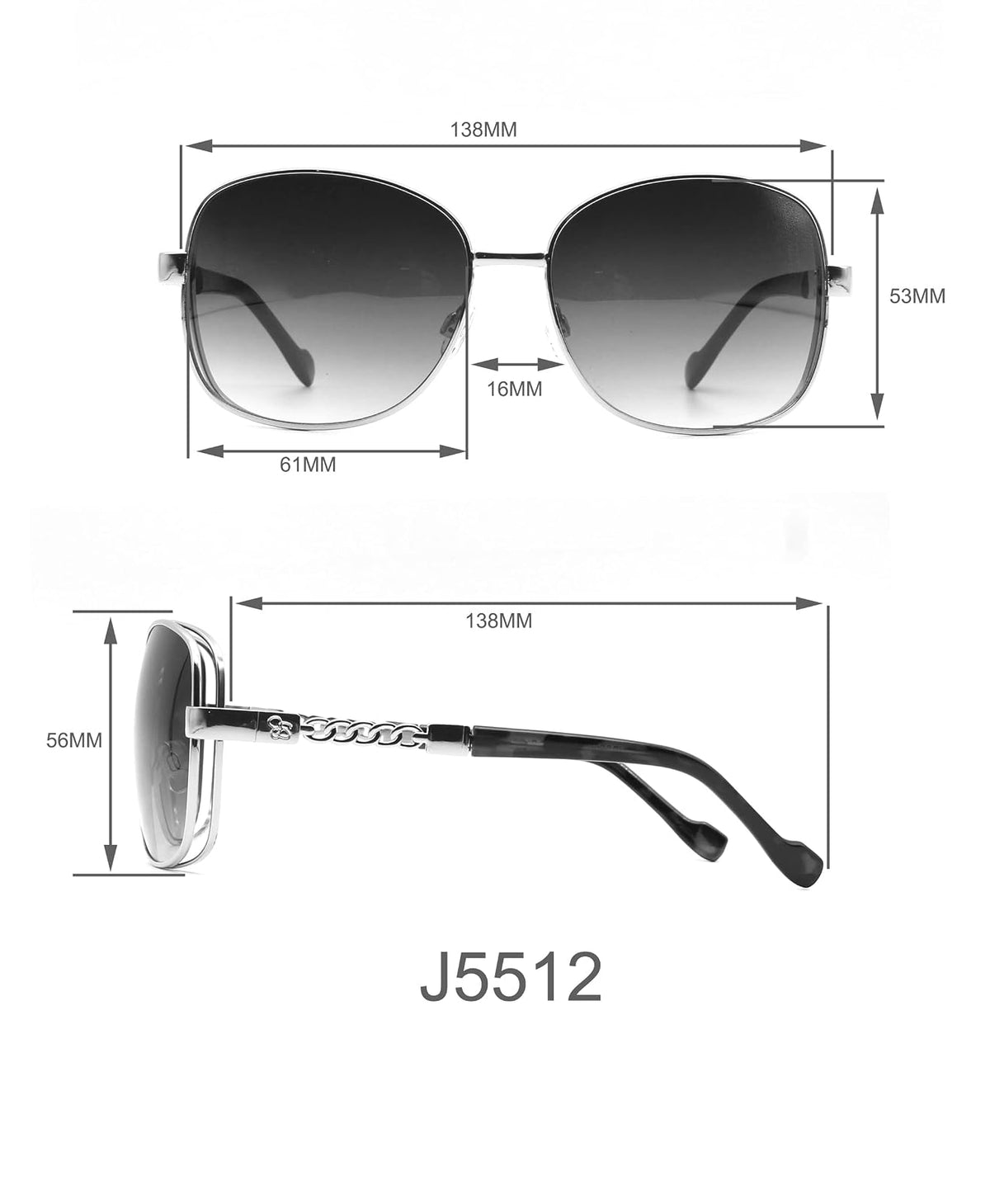 jessica simpson Women 's j5512 gldts cuadrado anteojos de sol, oro/Tortuga, 60 mm