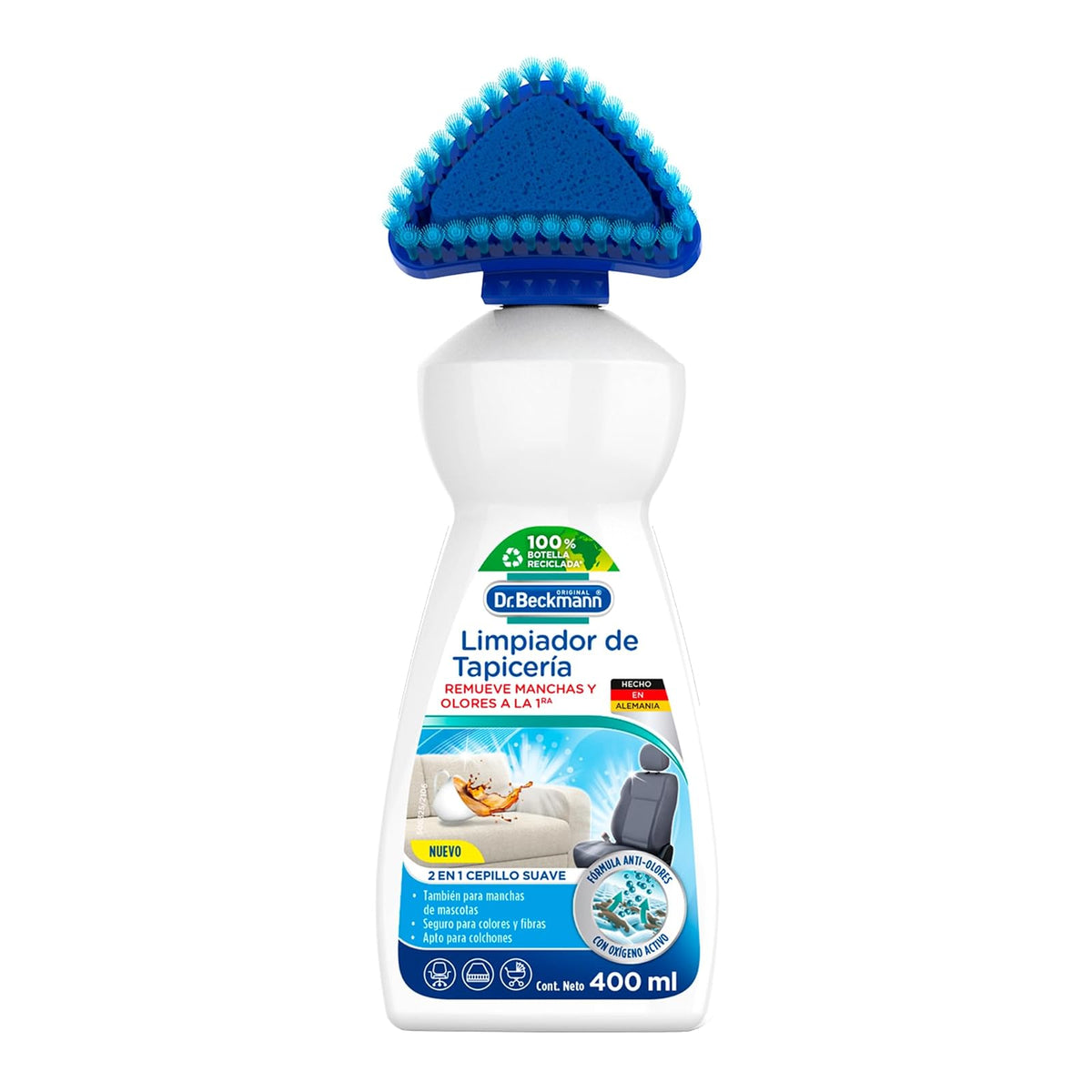 Dr. Beckmann, Limpiador de Tapicería, Colchones, Remueve Manchas y Olores, 400 ml +, Quitamanchas Intenso Multiusos, en Polvo, para Ropa Blanca y Color1 kg