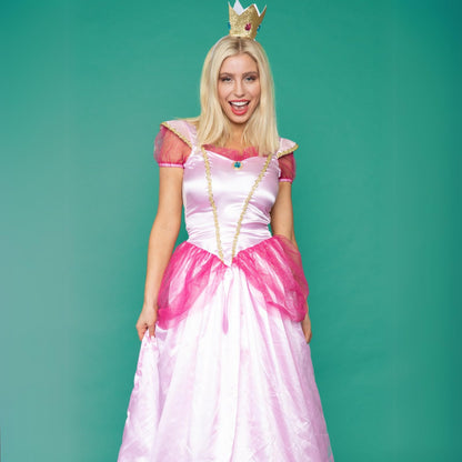 Leg Avenue Women's 2 Piece Classic Pink Princess Costume, Pink