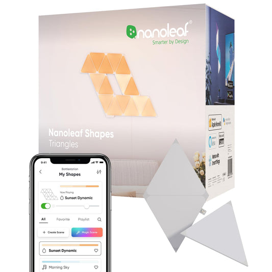 Nanoleaf Shapes - Kit de expansión de iluminación LED inteligente con 3 triángulos