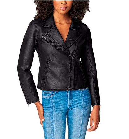 [BLANKNYC] Blank NYC - chamarra de piel vegano para mujer - XL - Onyx