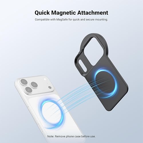 NEEWER 6.9" Adaptador Magnético Mount Objetivo Móvil Placa Trasera Accesorios con 67mm Filtro Densidad Neutra Variable (ND 2-32) Compatible con MagSafe iPhone 12/13/14/15/16/17 Pro Max & 14/15/16 Plus