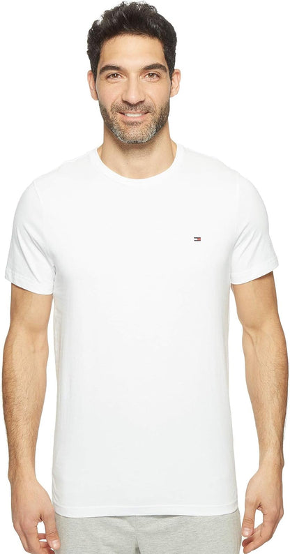 Tommy Hilfiger Playera para Hombre, Logotipo Bordado - XXL - Blanco