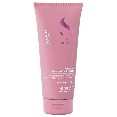Alfaparf Milano Semi Di Lino Moisture Nutritive Leave-in Sulfate Free Conditioner for Dry Hair - Professional Salon Quality - SLS, Paraben and Paraffin Free - Safe on Color Treated Hair