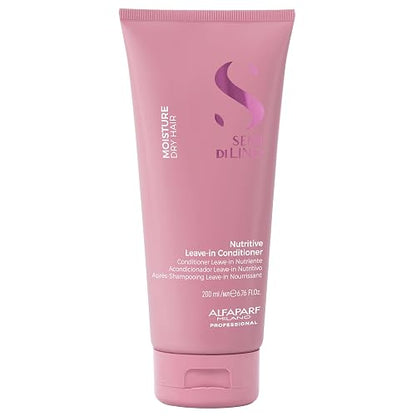 Alfaparf Milano Semi Di Lino Moisture Nutritive Leave-in Sulfate Free Conditioner for Dry Hair - Professional Salon Quality - SLS, Paraben and Paraffin Free - Safe on Color Treated Hair