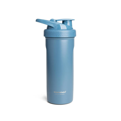 SmartShake Insulated Botella de Acero Inoxidable color Azul (750 ml/25 onzas) | Doble Pared con Aislamiento, Mezcla Silenciosa, BPA & DEHP Free| Botella de agua a prueba de fugas