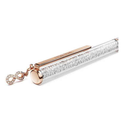 Swarovski Bolígrafo Crystalline Silk, Símbolo del infinito, Lacado rosa, baño tono oro rosa