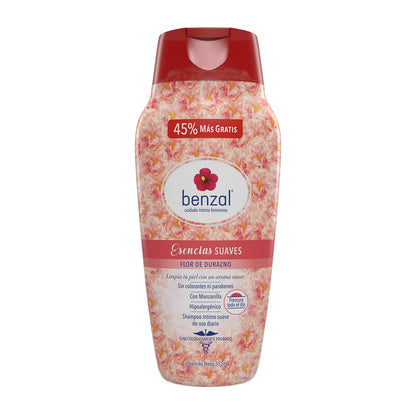 Benzal Wash Jabon Intimo Femenino, Durazno Esencias Suaves, Paquete de 3, 355ml