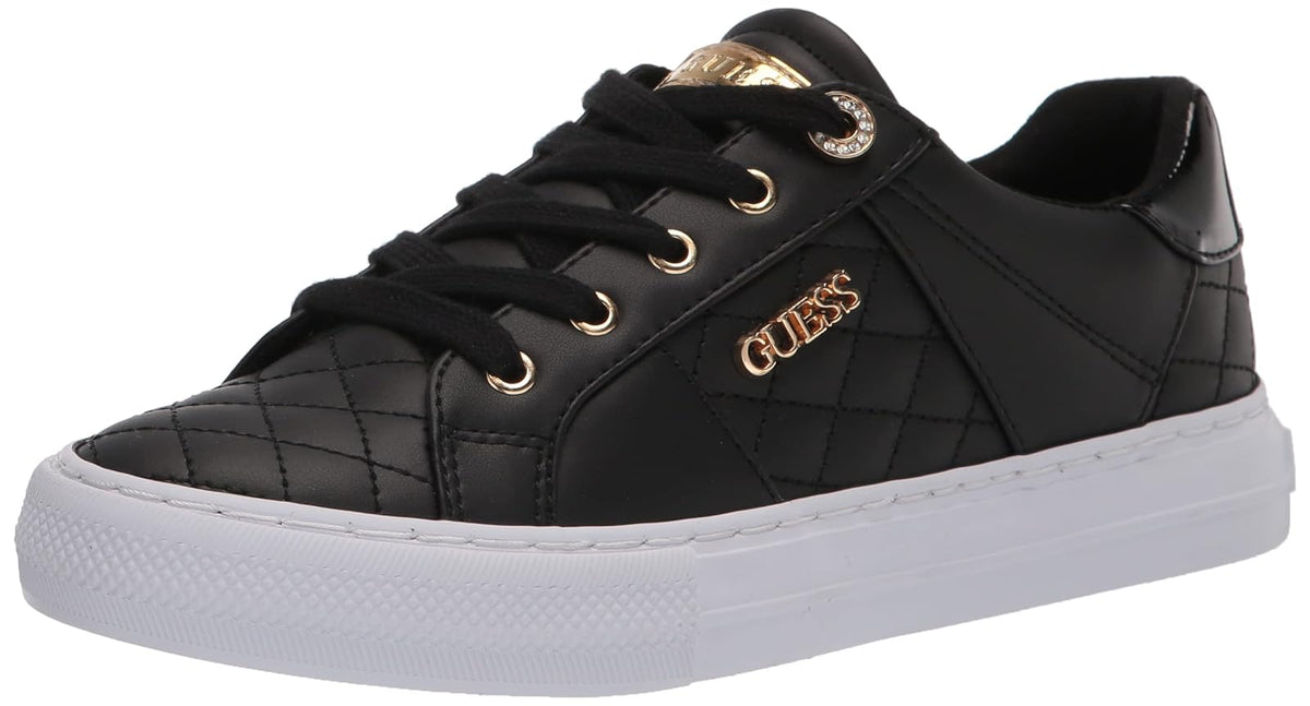 GUESS Loven Tenis Casual para Mujer - 24.0 cm - Negro
