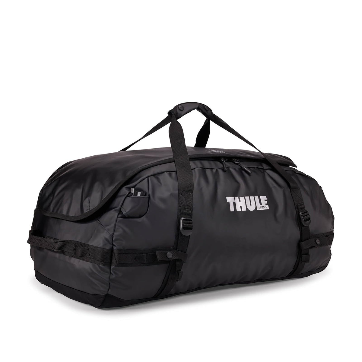 Thule Chasm Maleta de Viaje 90L | Negra, lona robusta resistente a la intemperie, correas convertibles a mochila, impermeable