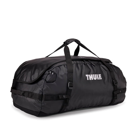 Thule Chasm Maleta de Viaje 90L | Negra, lona robusta resistente a la intemperie, correas convertibles a mochila, impermeable