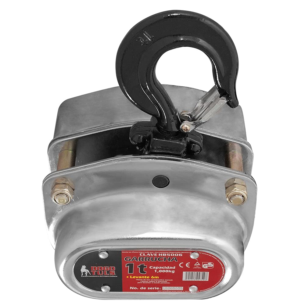 Dogotuls HB5006 Garrucha cromada 1Ton con cadena de 6m 4:1