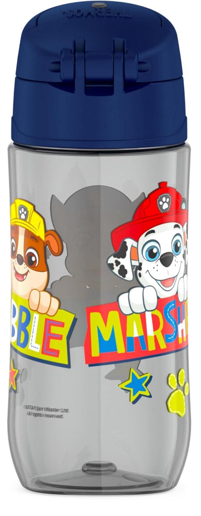 THERMOS FUNTAINER Botella de hidratación de plástico de 16 onzas con boquilla, Patrulla Canina