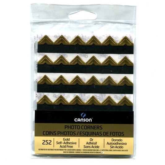 CANSON 100510401 Self Adhesive Photo Corners, Gold