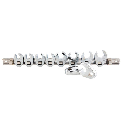 SUNEX TOOLS 9710M - Juego de llaves métricas de tuerca de cuervo de 3/8 pulgadas, tamaño 10, tamaño 19, 10 piezas - Juego de llaves métricas de 3 - 8"