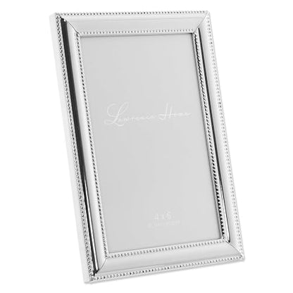 Lawrence Frames 510746 Metal Picture Frame Silver-Plate with Delicate Beading, 4 by 6 Inch