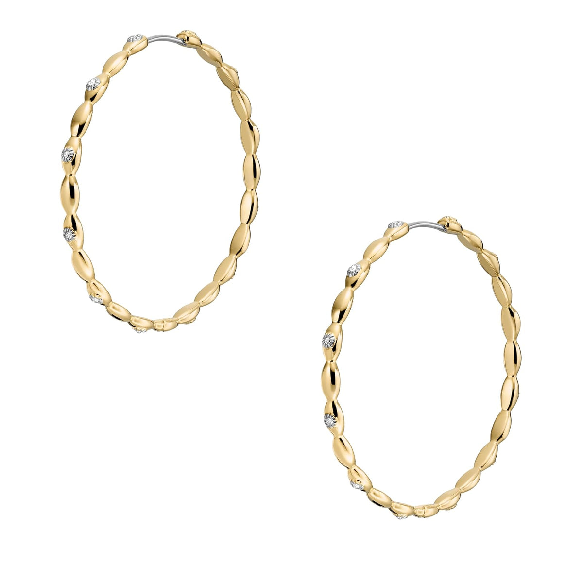 Fossil Aretes jf04817710 sutton de acero inoxidable en color dorado para dama