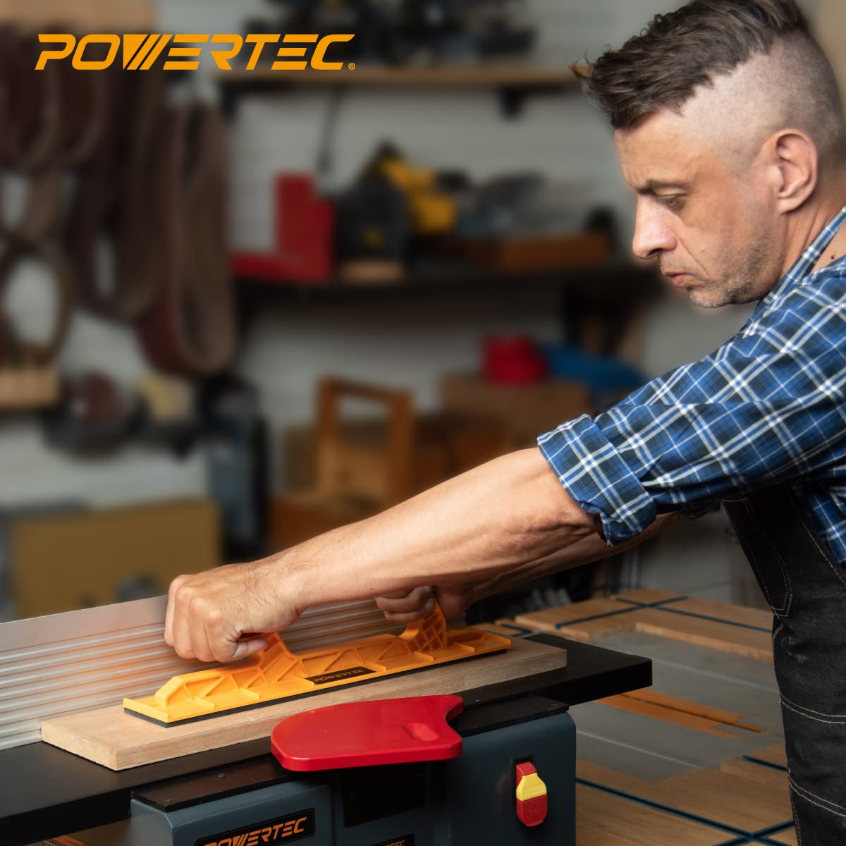 POWERTEC 71510 Juego de Bloques de Empuje Ergonómicos con Agarre Máximo