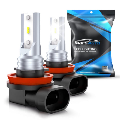 Marsauto Foco LED Antiniebla H10, 6000K Blanco Frío, Paquete de 2 - H11