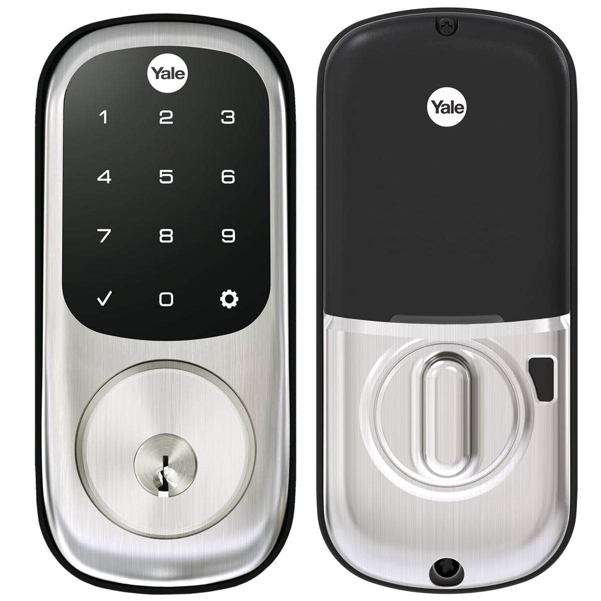 Yale Assure Cerrojo Electrónico con Teclado Táctil - Níquel satinado - Z-Wave (Works with SmartThings, Wink & More)