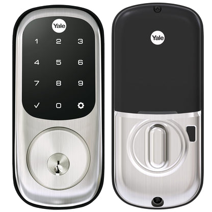 Yale Assure Cerrojo Electrónico con Teclado Táctil - Níquel satinado - Z-Wave (Works with SmartThings, Wink & More)