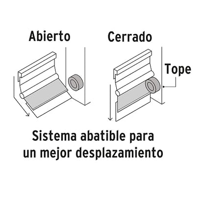 Hermex GUPO-100AD Guardapolvo automático 100 cm dorado, color Dorado, Longitud 100 cm, pack of/paquete de 1