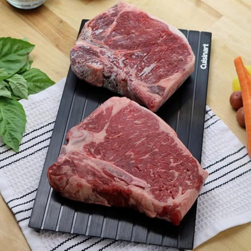 Cuisinart Tabla para Descongelar Alimentos Aluminio Antiadherente | Tabla de aluminio de alta conductividad para descongelar rápido sin electricidad, conservando sabor y textura