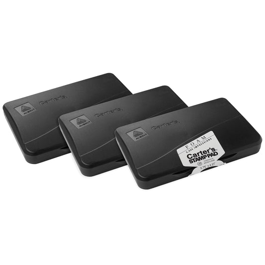 Carter's - Almohadilla de espuma negra para sellos de 2.75 x 4.27 pulgadas, paquete de 3 (25603)