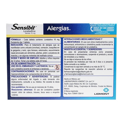 Sensibit Tabletas, 10 mg, 10 Piezas