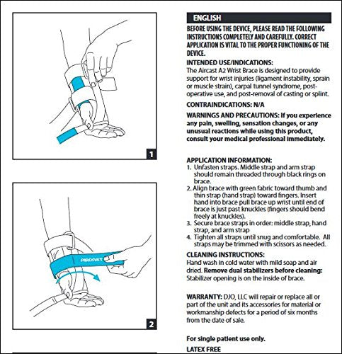Aircast A2 Wrist Support Brace with Thumb Spica