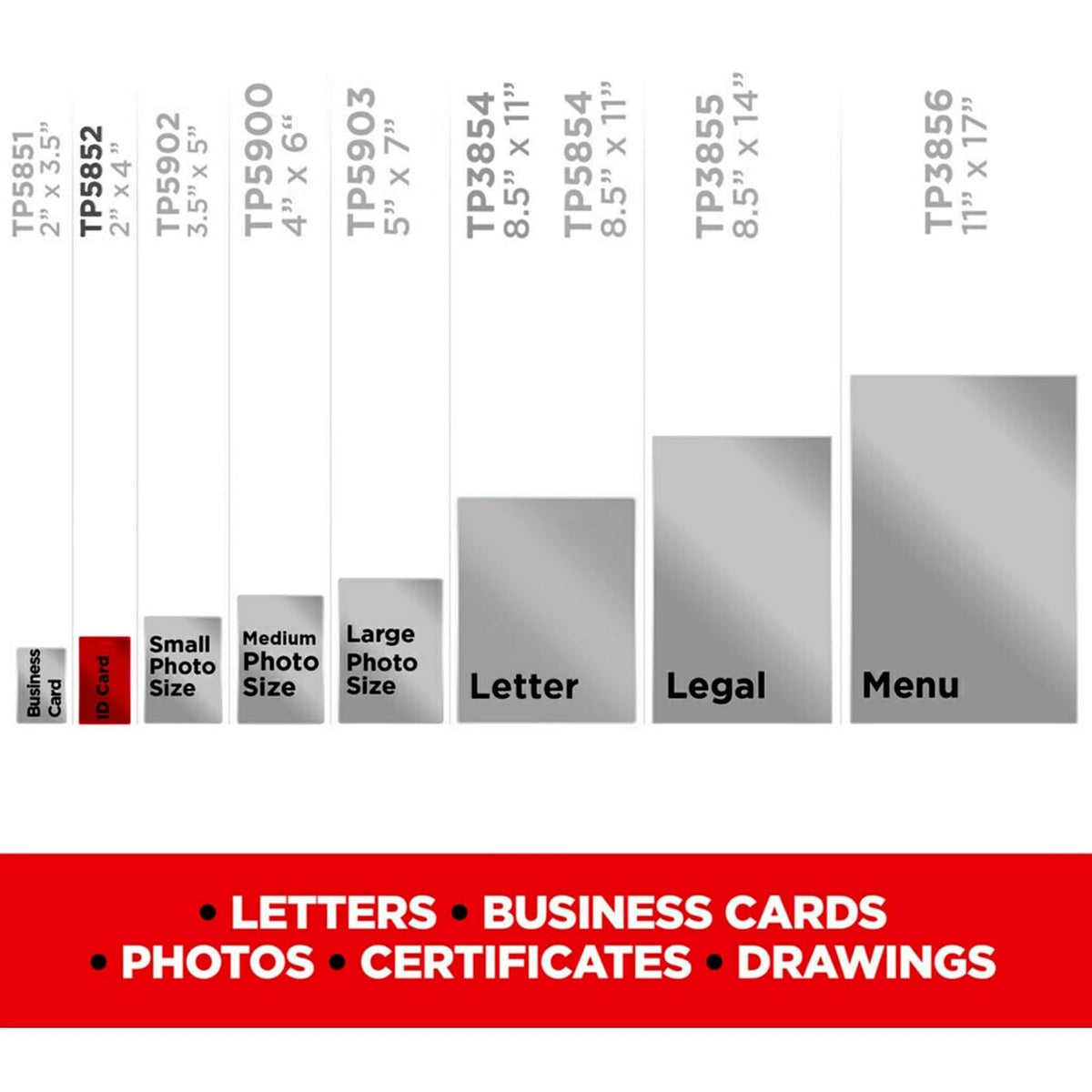 Scotch Thermal Laminating Pouches, 2.32 x 3.70-Inches, Business Card Size, 100-Pack (TP5851-100)