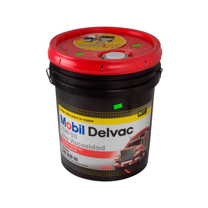 Lubricante Aceite Multigrado (Mineral) 25W50 19L Delvac Cubeta Mobil 25W50