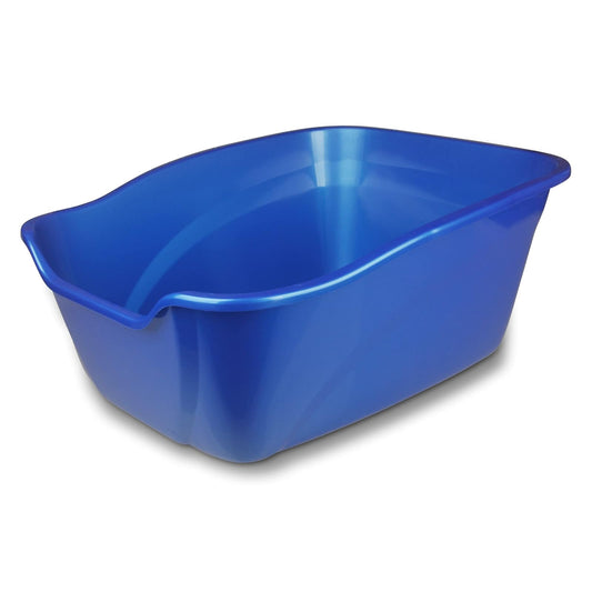 Vanness Arenero para Gato con Paredes Altas – Caja Sanitaria Amplia y Duradera de Plástico Fácil de Limpiar – Diseño Antiderrames, Colores Surtidos