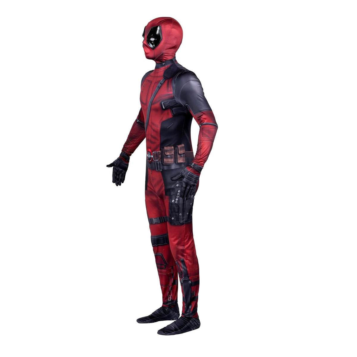 MARVEL Deadpool - Disfraz oficial de Halloween de Zentai para adultos, elastano elástico con aberturas para la muñeca (XL)