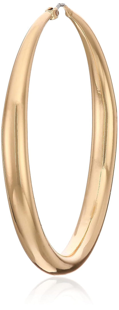 Anne Klein Pendientes de aro de círculo cónico, tono dorado, Una talla, Metal, Sin gemas.