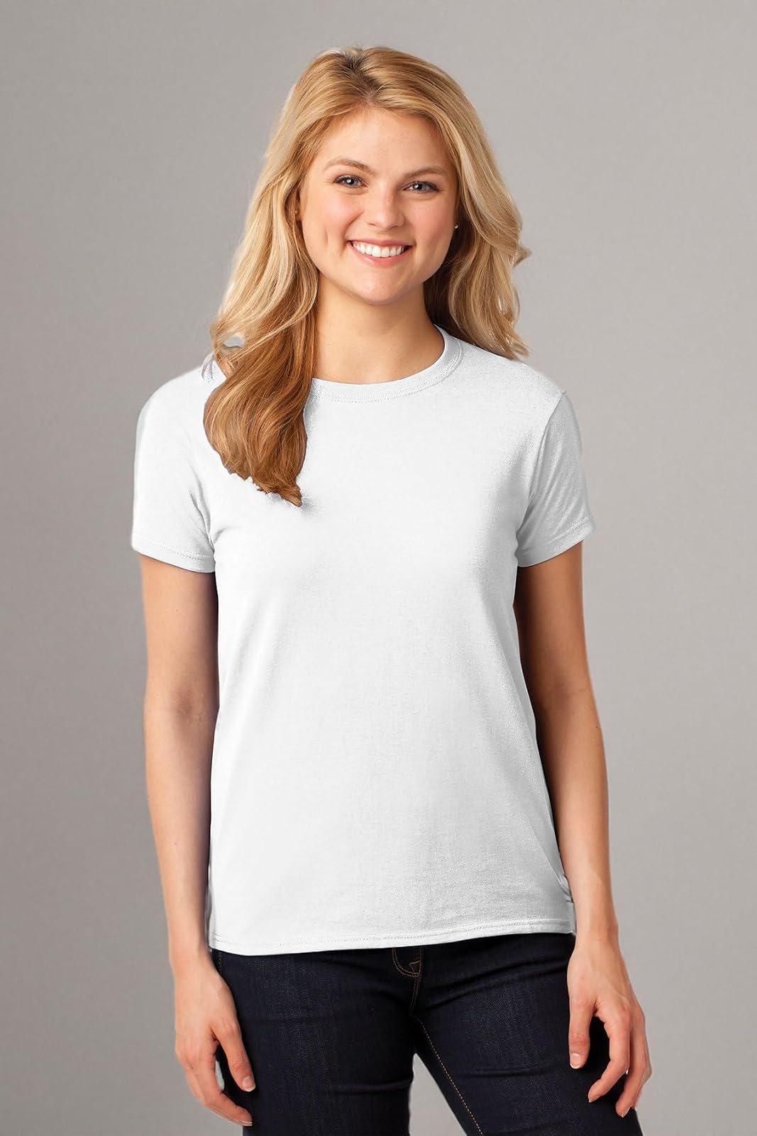 Gildan Playera de algodón Pesado para Adultos, Paquete de 2 Camiseta para Mujer