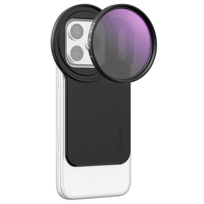 NEEWER 6.9" Adaptador Magnético Mount Objetivo Móvil Placa Trasera Accesorios con 67mm Filtro Densidad Neutra Variable (ND 2-32) Compatible con MagSafe iPhone 12/13/14/15/16/17 Pro Max & 14/15/16 Plus