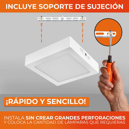 Tecnolite - Lámpara Plafón LED Techo 18 W, Luz de Día, Iluminación Interiores, No atenuable, LED integrado