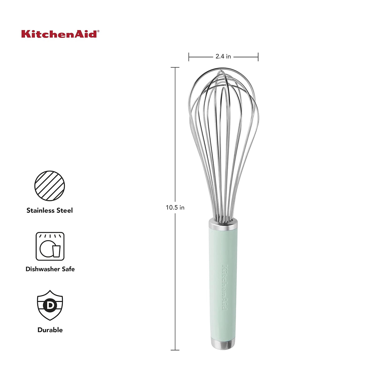 KitchenAid - Batidor clásico utilitario, 10.5 pulgadas, pistacho