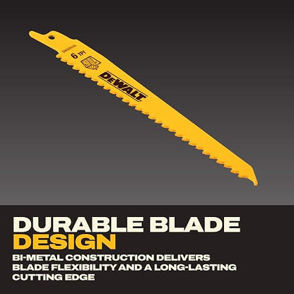 DEWALT DW4898 Bi-Metal Reciprocating Saw Blade Set with Case, 10-Piece