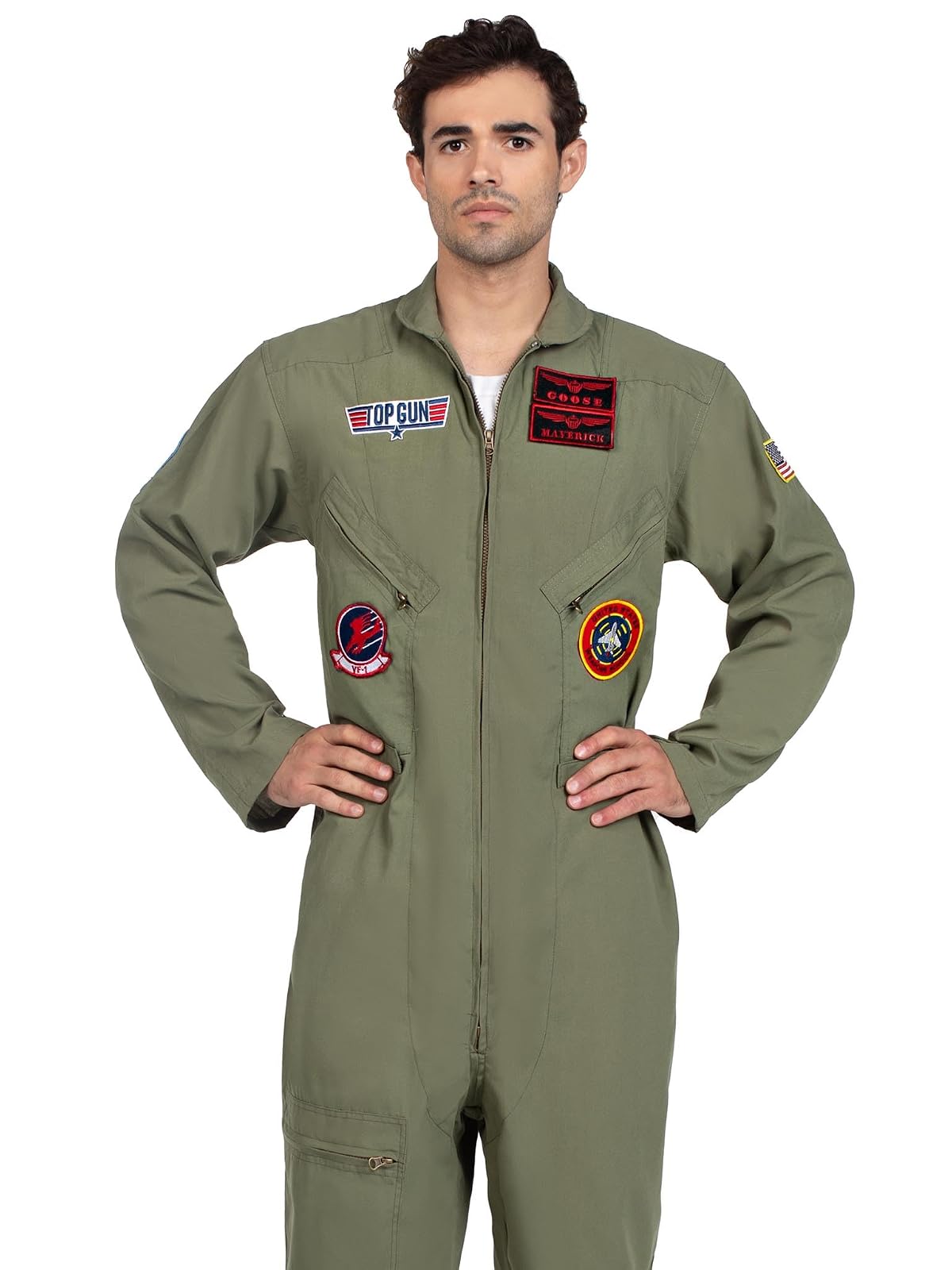 Leg Avenue Men's Top Gun Flight Suit Costume