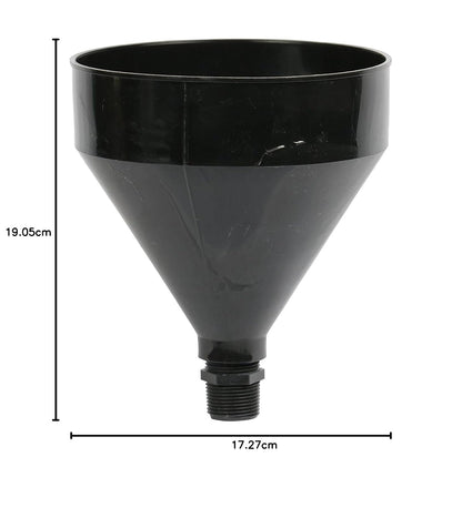 WirthCo 32410 Embudo King de Polietileno 1 Pulgada de Rosca Capacidad 3 Cuartos de Galón Negro