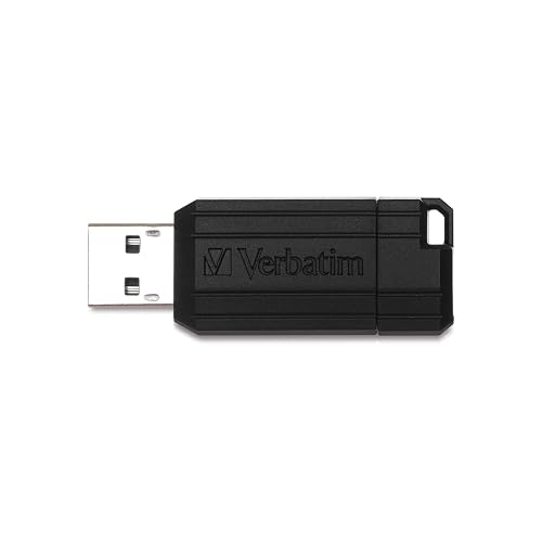 Verbatim Pinstripe Memoria USB 2.0 de 128 GB, Diseño Retráctil sin Tapa.