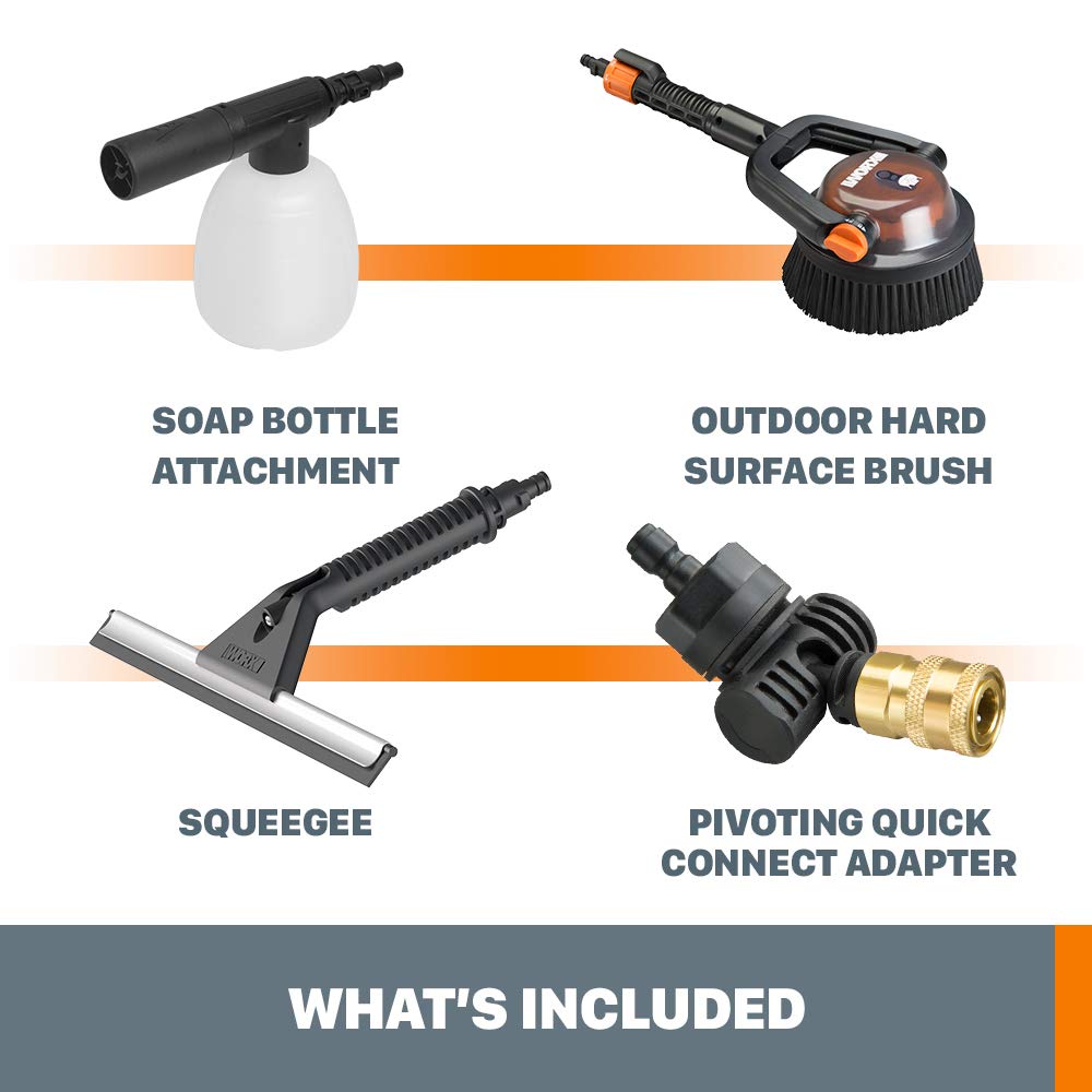 WORX Hydroshot Deluxe Kit de accesorios de limpieza - WA4072