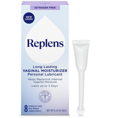 Replens Long-Lasting Vaginal Moisturizer, 8 Count (Pack of 1)